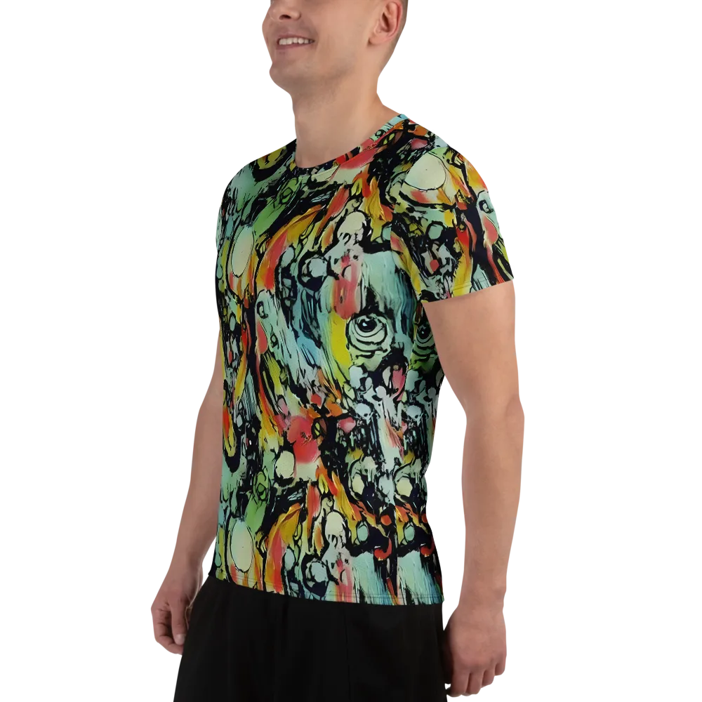 Chromatic Menagerie on Men's Athletic T-Shirt — Left