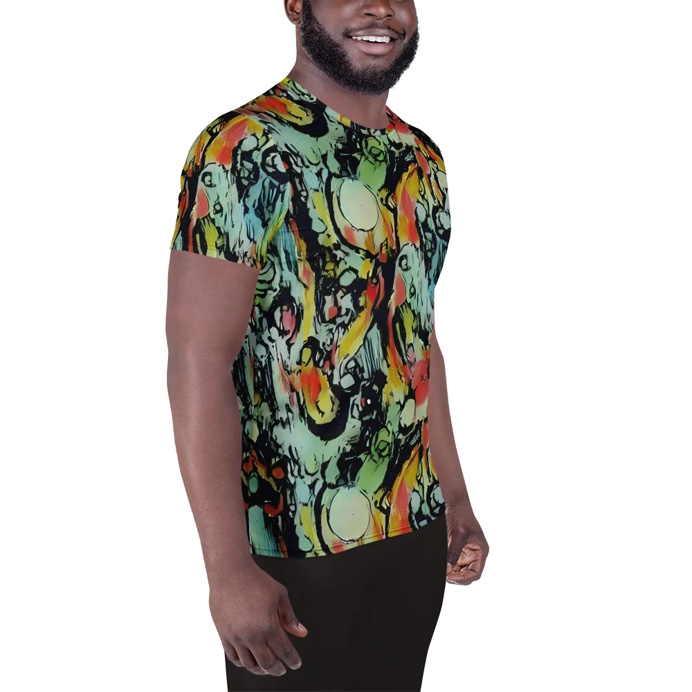 Chromatic Menagerie on Men's Athletic T-Shirt — Right