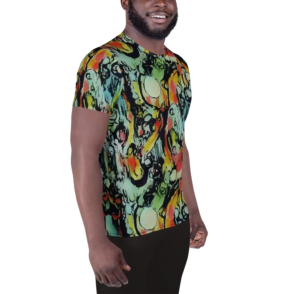 Chromatic Menagerie on Men's Athletic T-Shirt — Right