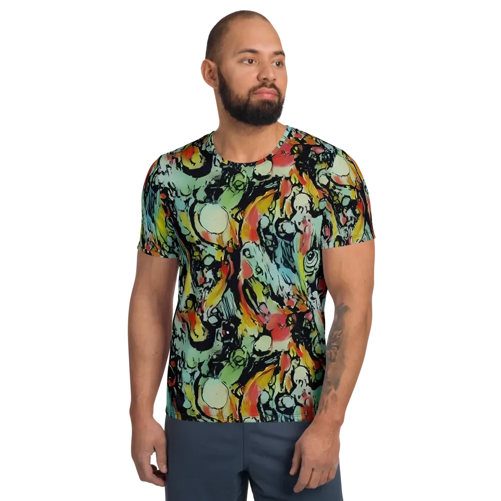 Chromatic Menagerie on Men's Athletic T-Shirt — Front