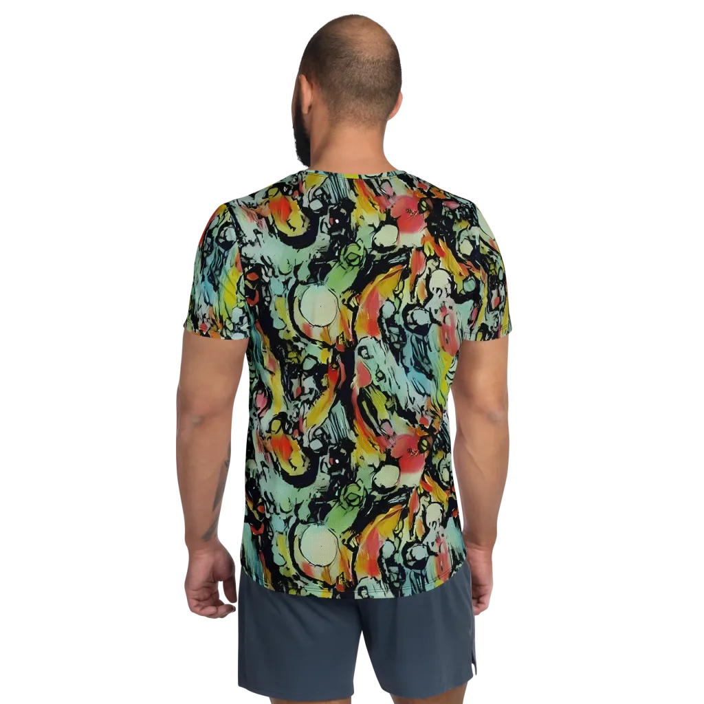 Chromatic Menagerie on Men's Athletic T-Shirt — Back