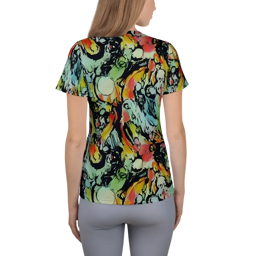 Chromatic Menagerie on Women's Athletic T-Shirt — Back