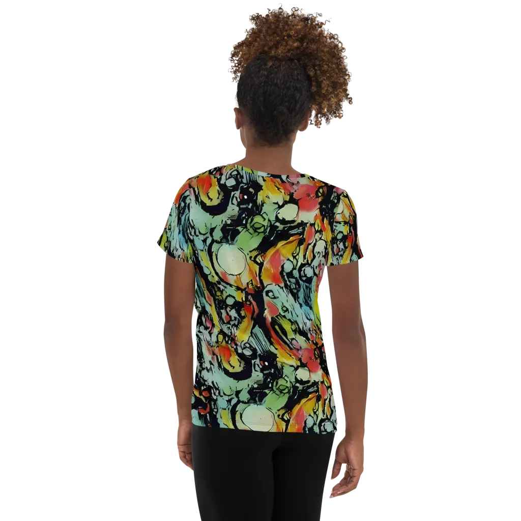 Chromatic Menagerie on Women's Athletic T-Shirt — Back