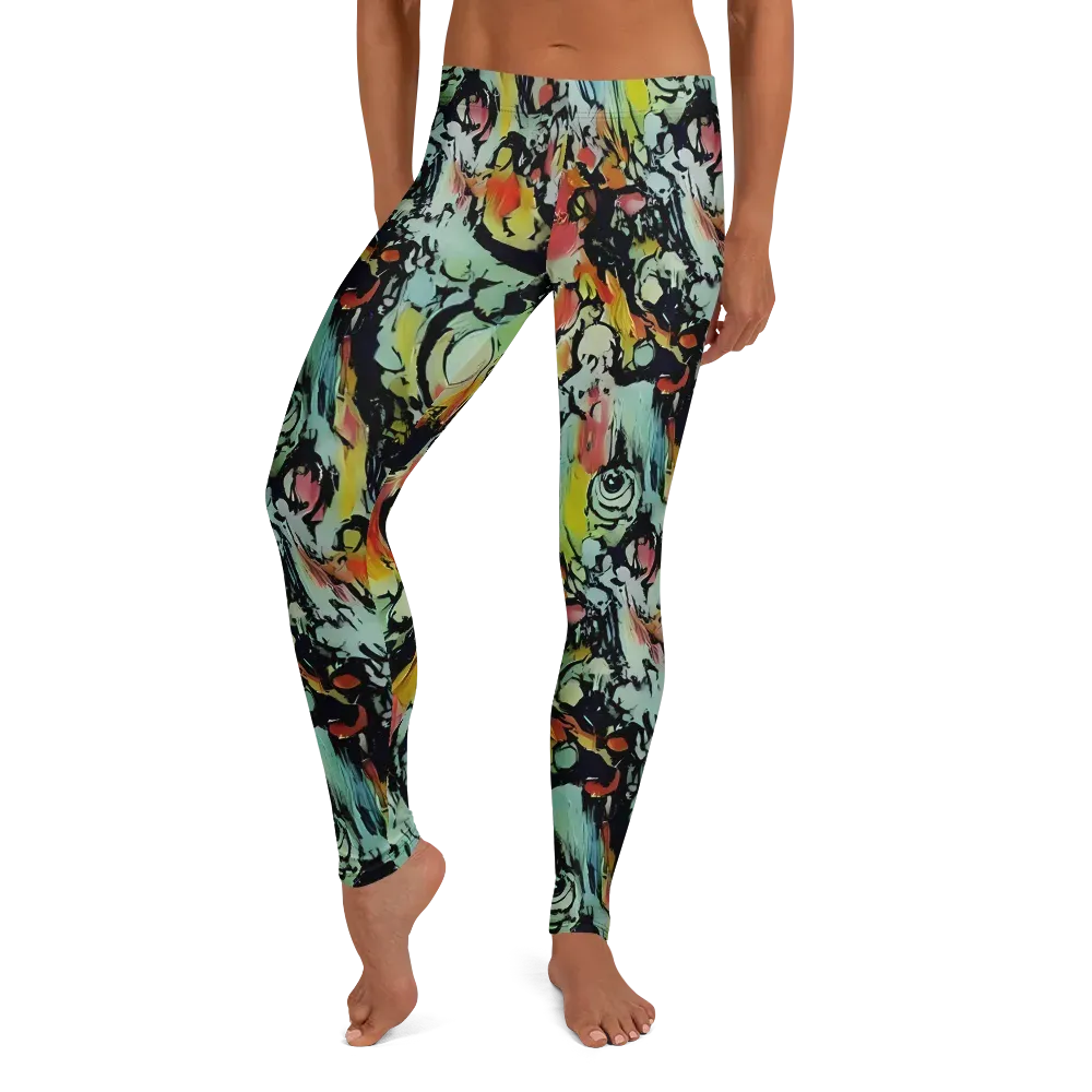 Chromatic Menagerie on Leggings — Front
