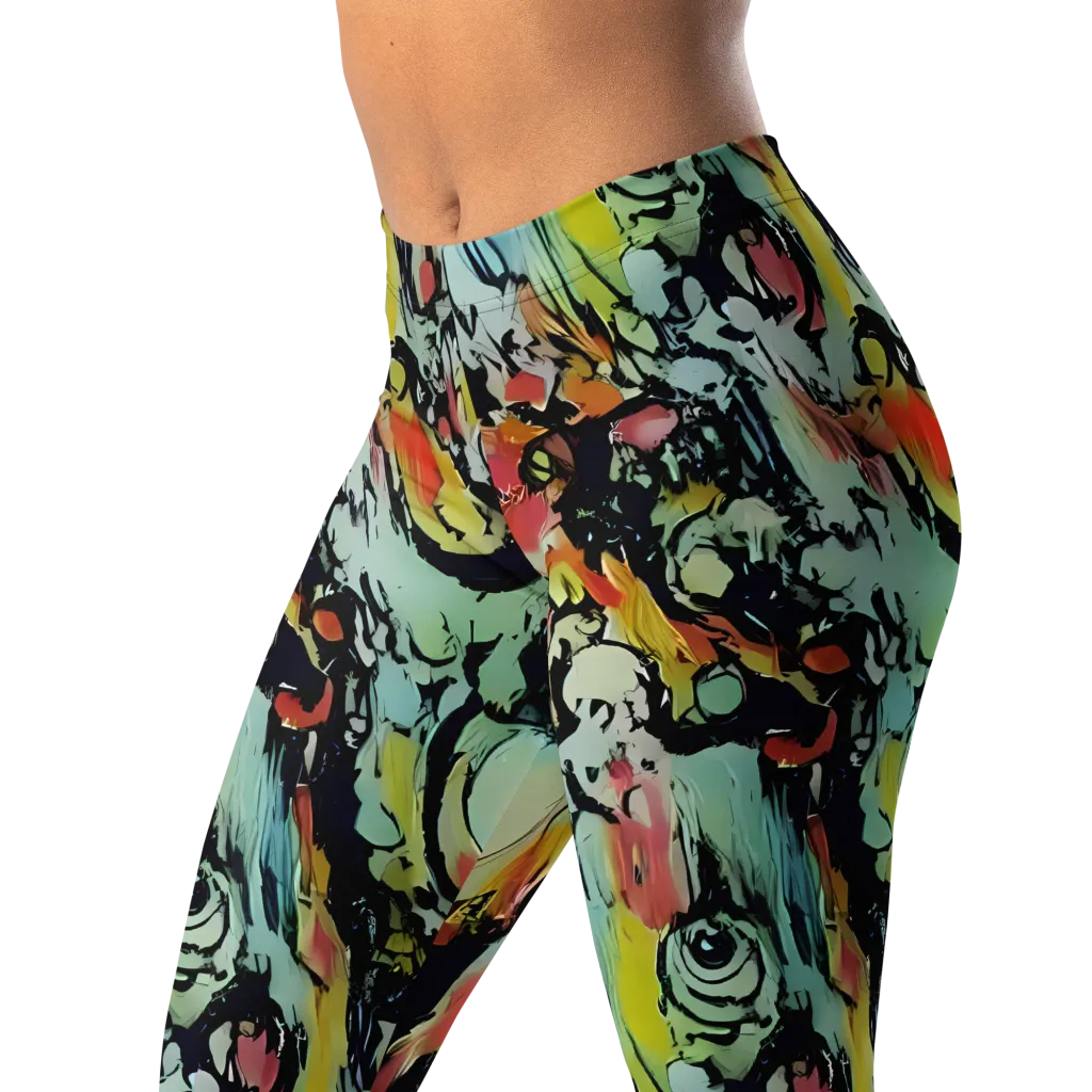 Chromatic Menagerie on Leggings — Left Front