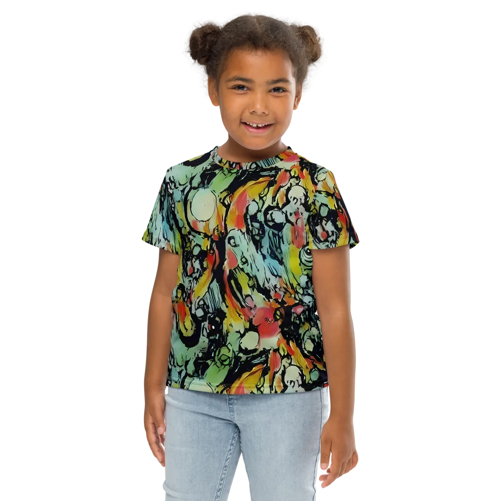 Chromatic Menagerie on Kids Crew Neck T-Shirt — Front