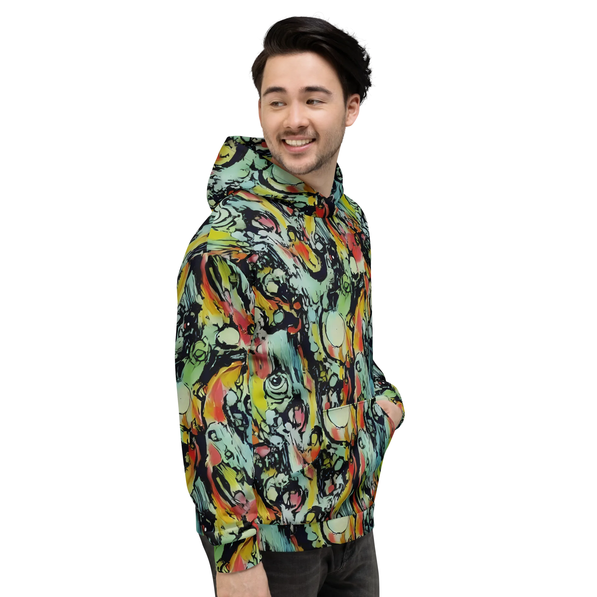 Chromatic Menagerie on Hoodie — Right