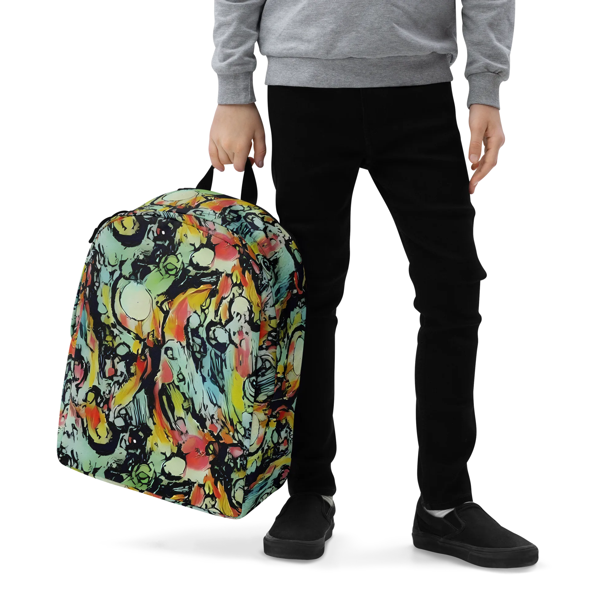 Chromatic Menagerie on Minimalist Backpack — Zoomed-in