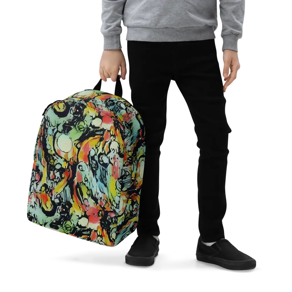 Chromatic Menagerie on Minimalist Backpack — Zoomed-in