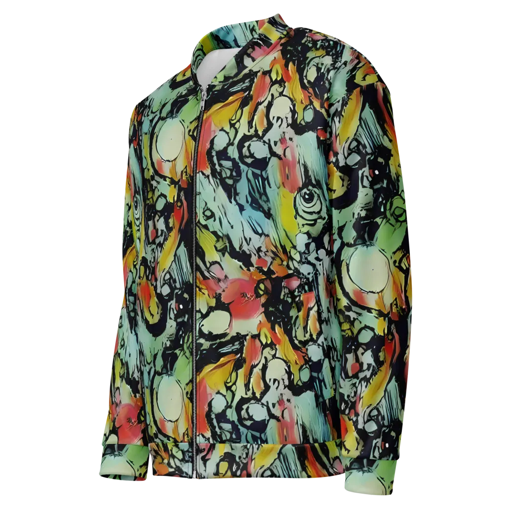 Chromatic Menagerie on Bomber Jacket — Left Front