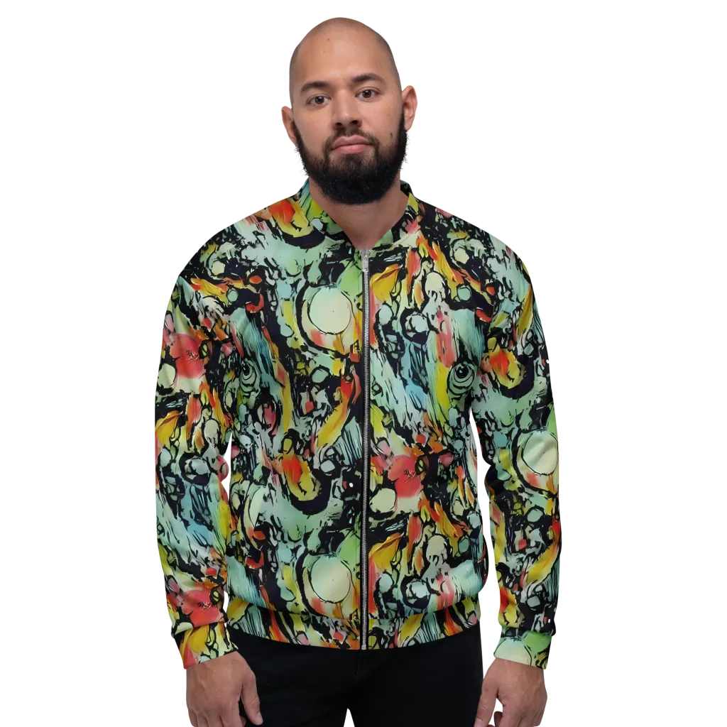 Chromatic Menagerie on Bomber Jacket — Front
