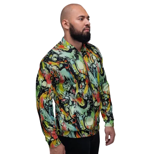 Chromatic Menagerie on a Bomber Jacket