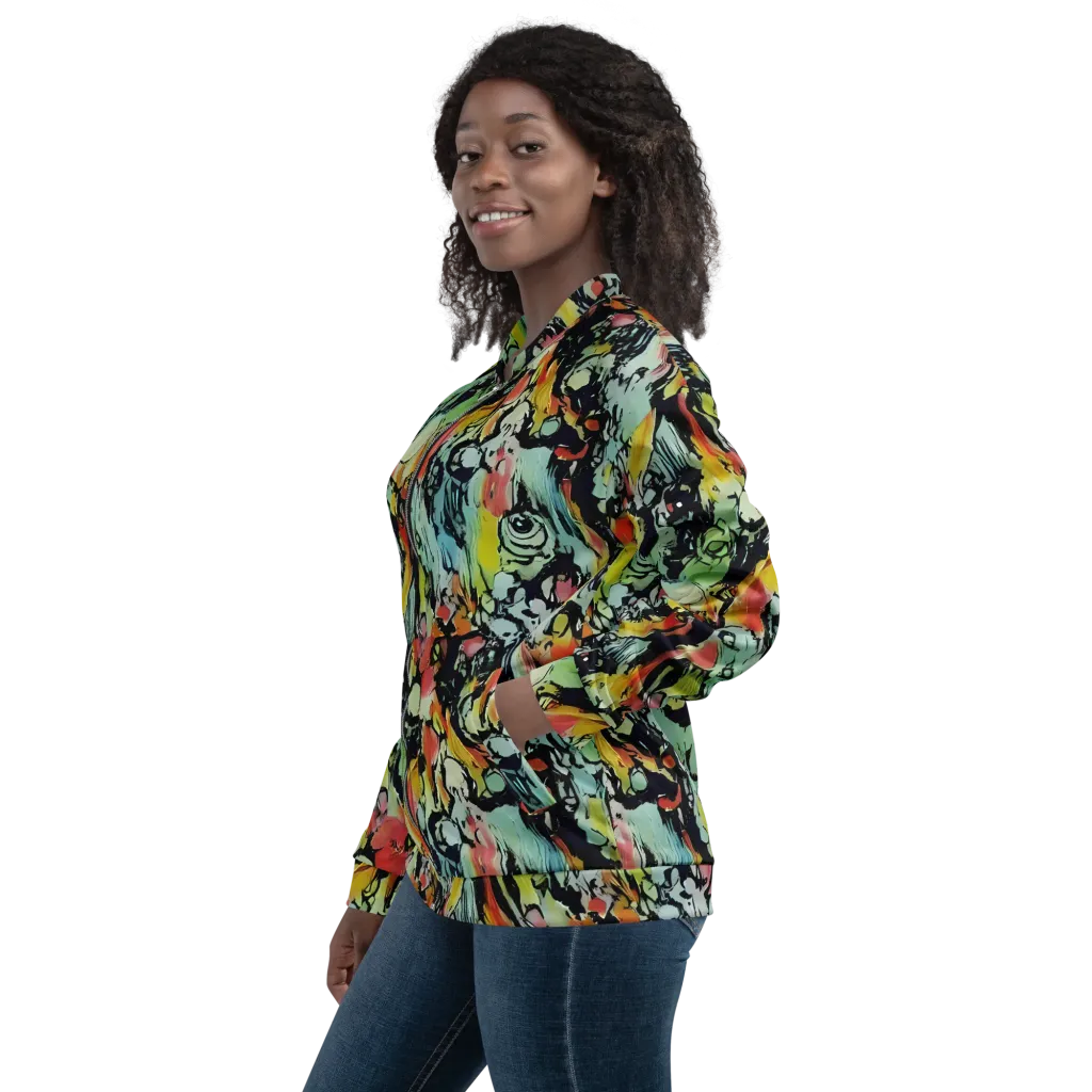 Chromatic Menagerie on Bomber Jacket — Left
