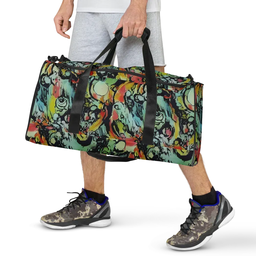 Chromatic Menagerie on Duffle Bag — Front