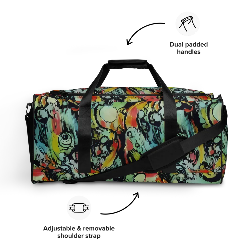 Chromatic Menagerie on Duffle Bag — Front