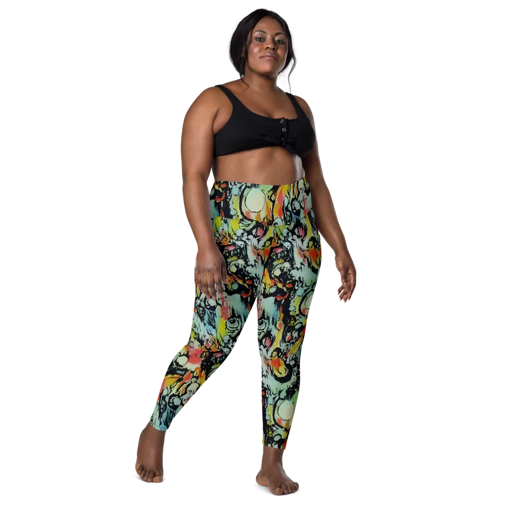 Chromatic Menagerie on Leggings with Pockets — Front