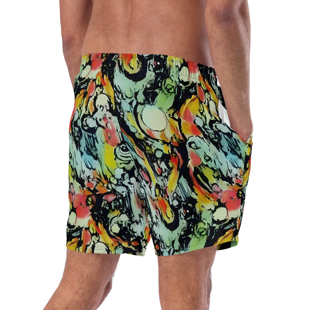 Chromatic Menagerie on Swim Trunks — Right Back