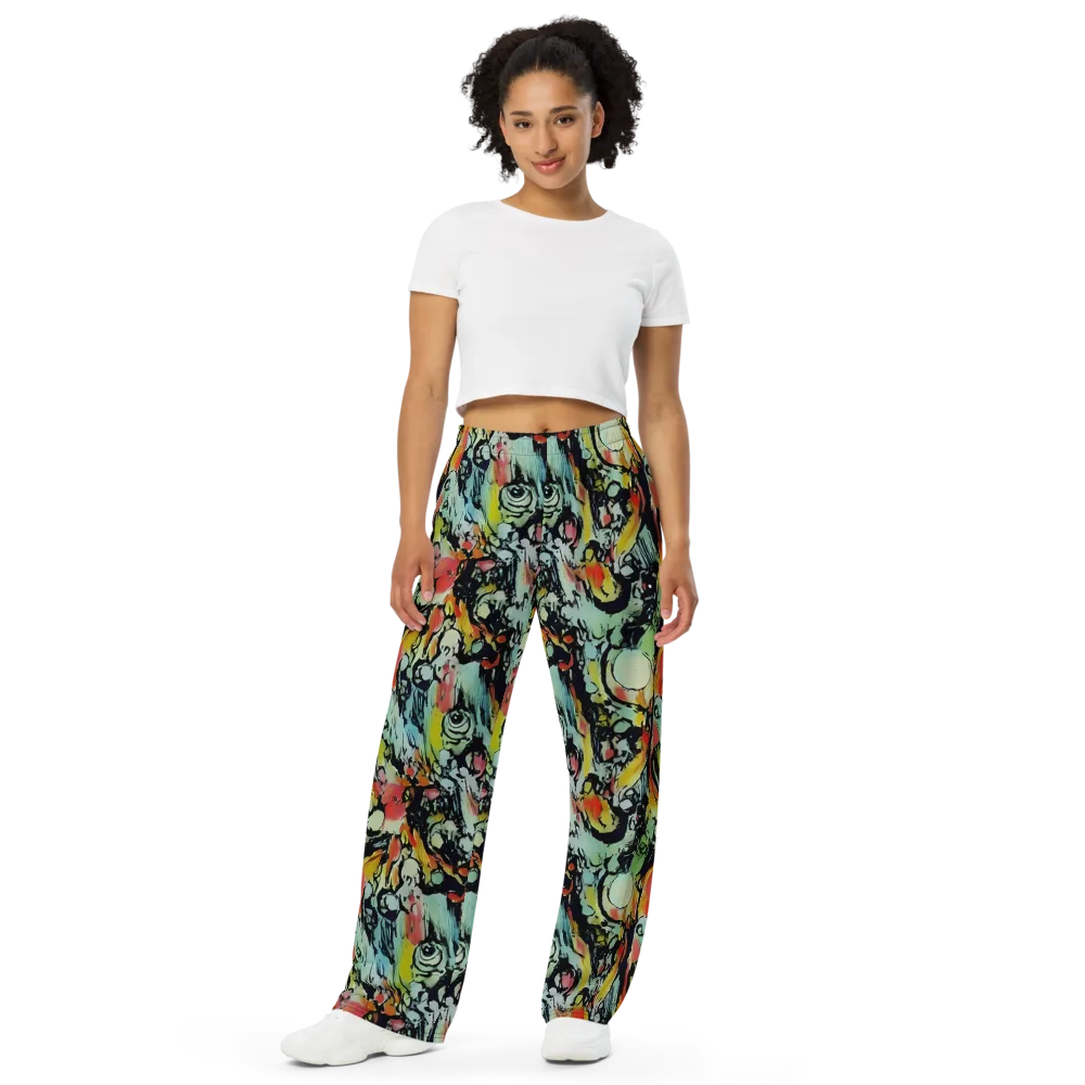 Chromatic Menagerie on Wide-Leg Pants — Front