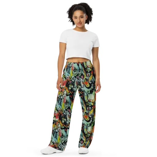 Chromatic Menagerie on a Wide-Leg Pants