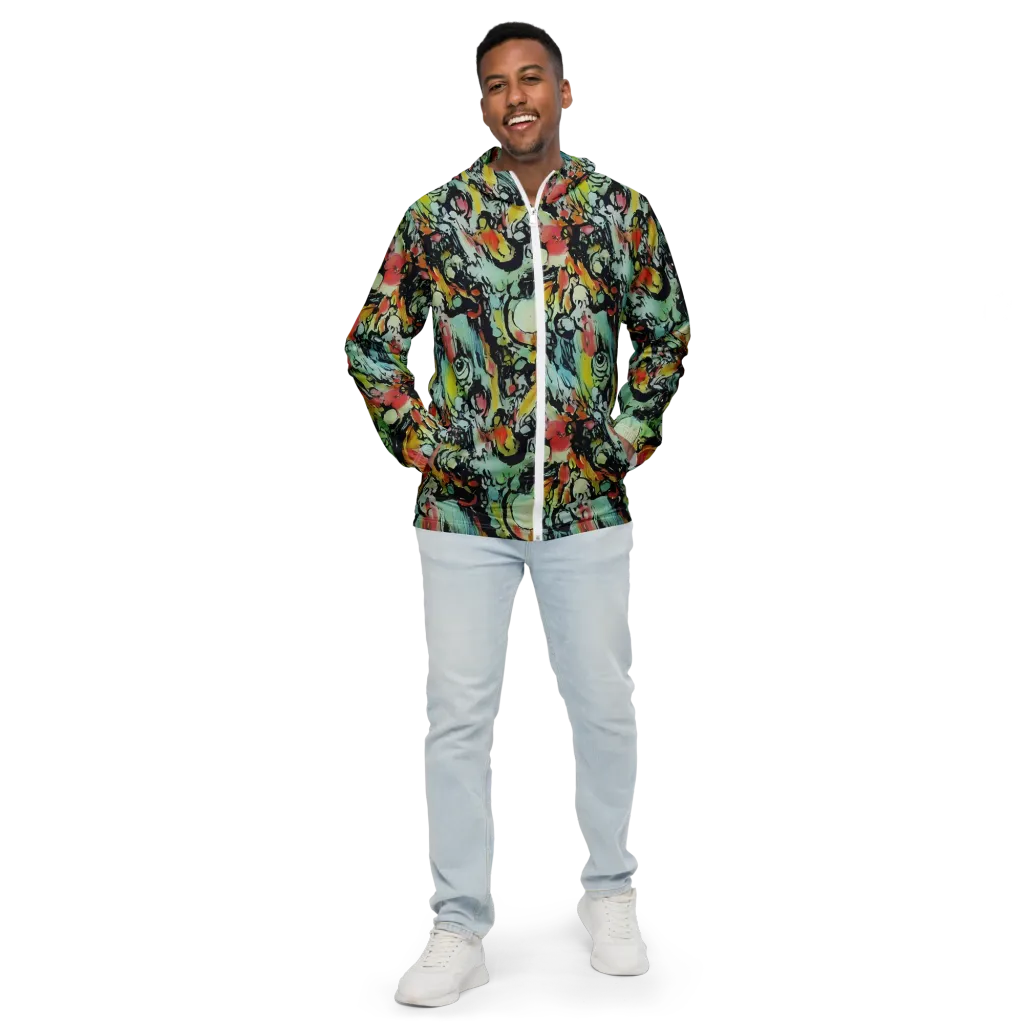 Chromatic Menagerie on Men's Windbreaker — Front