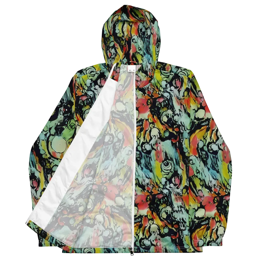 Chromatic Menagerie on Men's Windbreaker — Front
