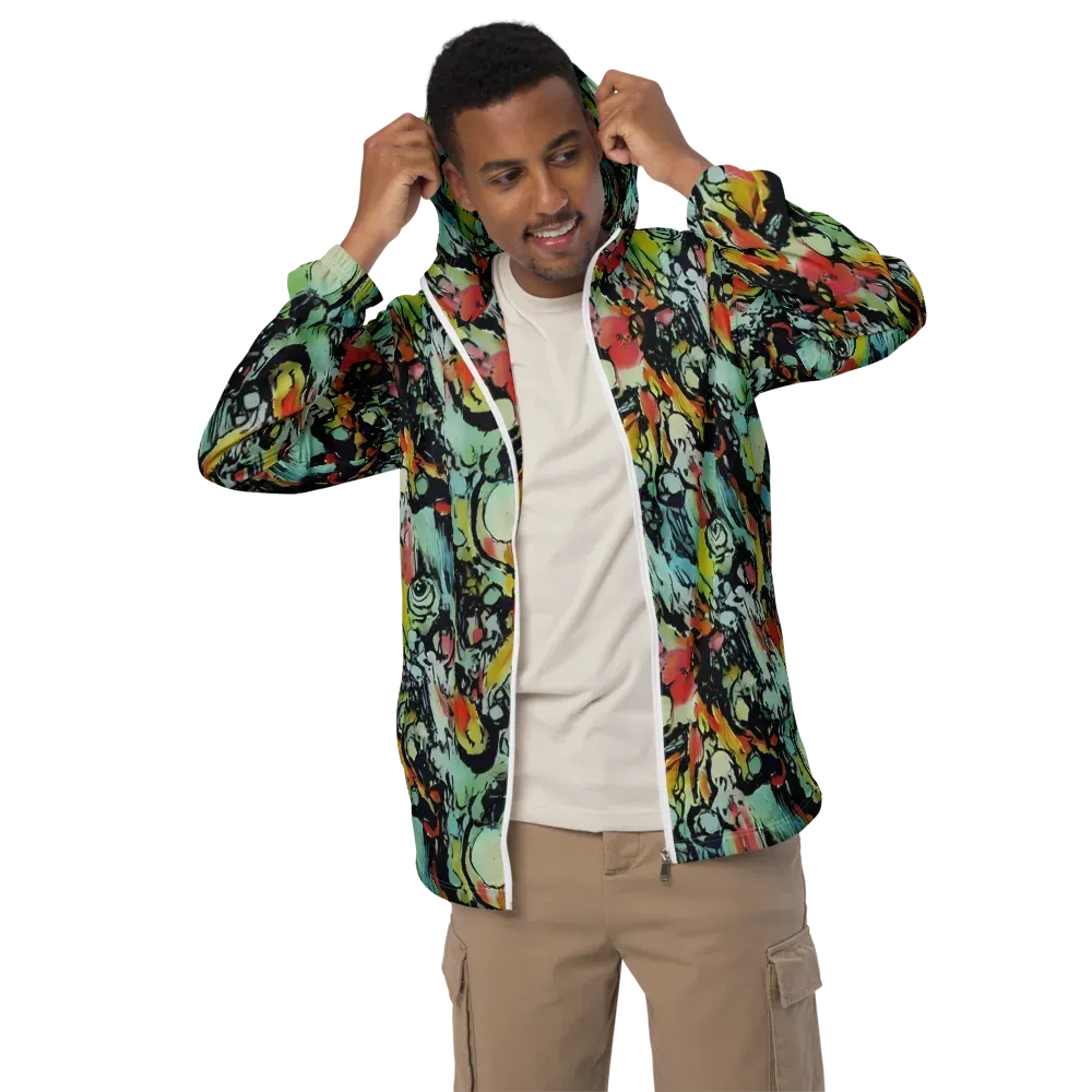 Chromatic Menagerie on Men's Windbreaker — Front
