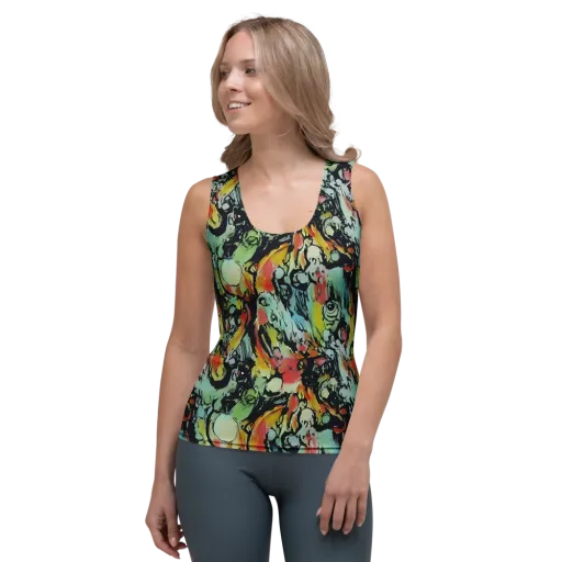 Chromatic Menagerie on a Women's Tank Top