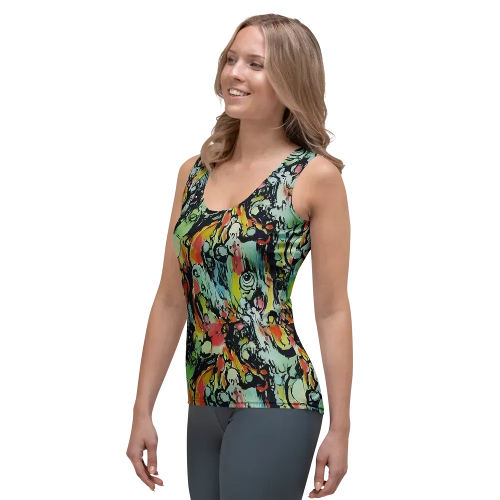 Chromatic Menagerie on Women's Tank Top — Left Front