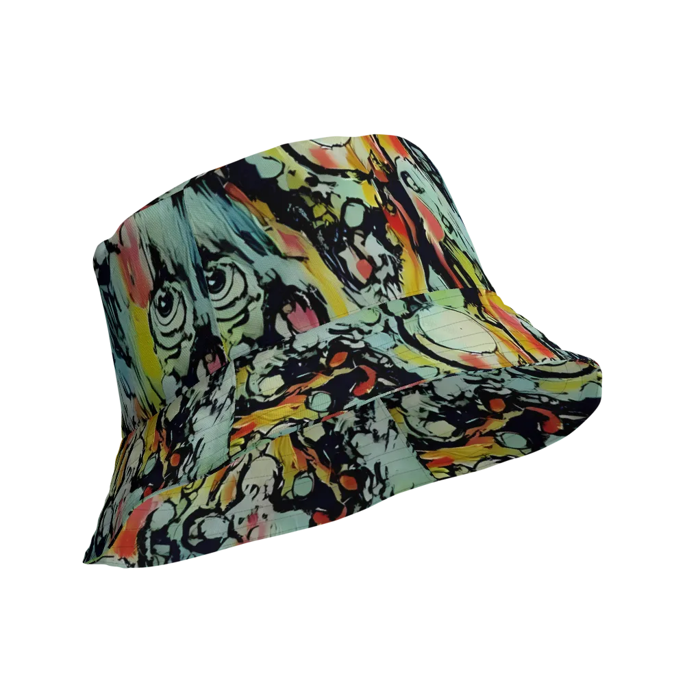 Chromatic Menagerie on Reversible Bucket Hat — Product details Outside