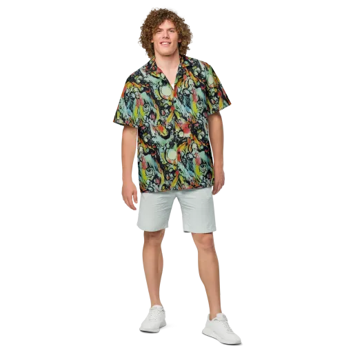 Chromatic Menagerie on a Button Shirt