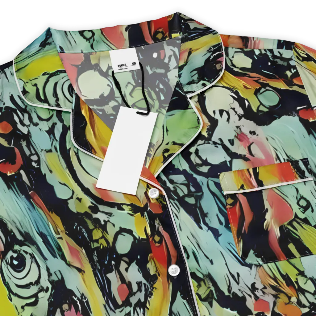 Chromatic Menagerie on Women's Short Sleeve Pajama Top — Product details