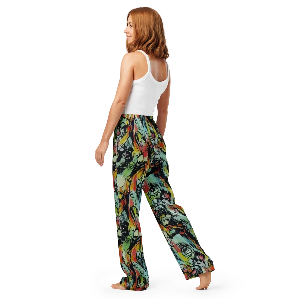 Chromatic Menagerie on Women's Pajama Pants — Back