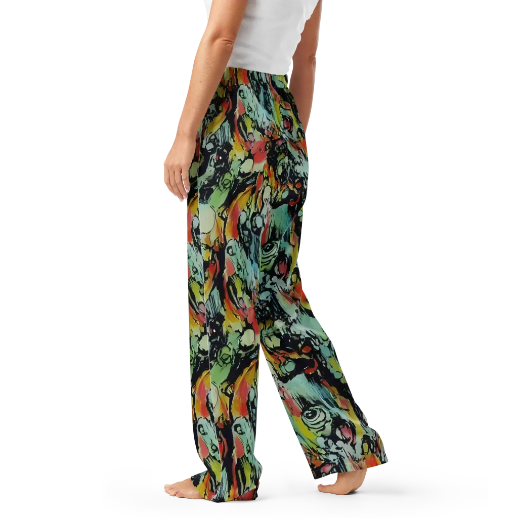 Chromatic Menagerie on Women's Pajama Pants — Left