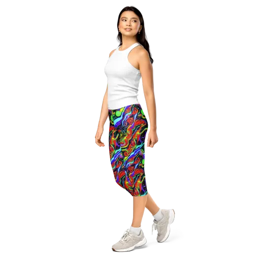 Radiant Undertow on a Capri Leggings
