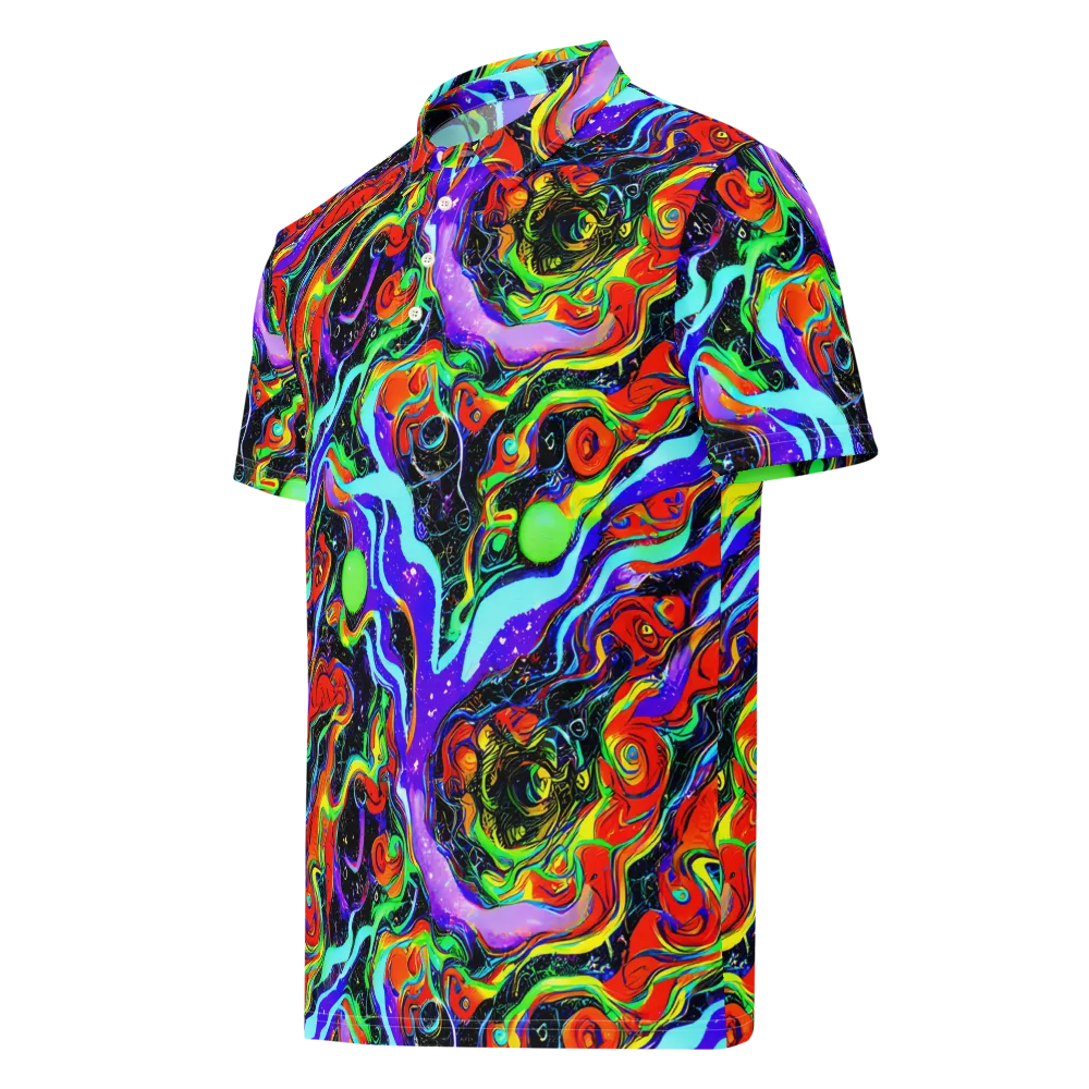 Radiant Undertow on Men's Slim Fit Polo Shirt — Left Front