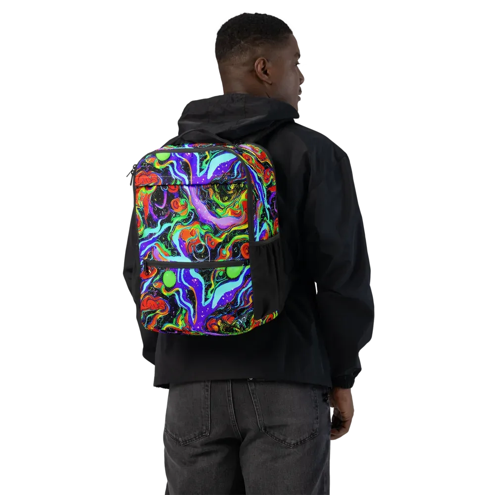 Radiant Undertow on Utility Backpack — Back