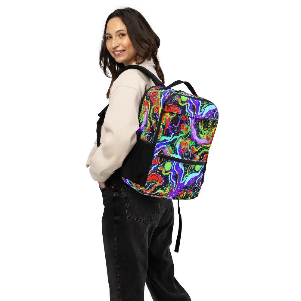 Radiant Undertow on Utility Backpack — Back