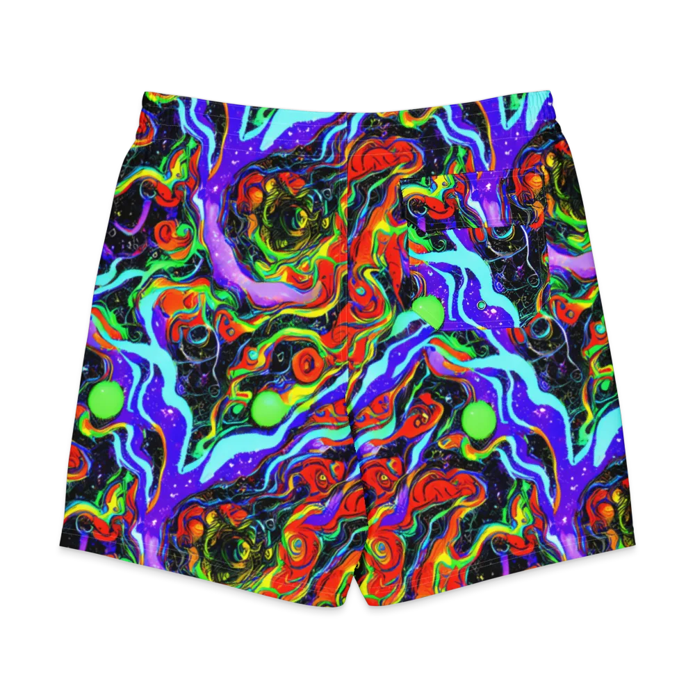 Radiant Undertow on Men's Board Shorts — Back