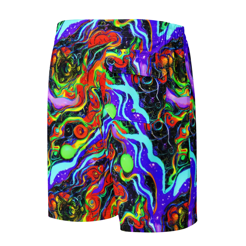 Radiant Undertow on Men's Board Shorts — Back