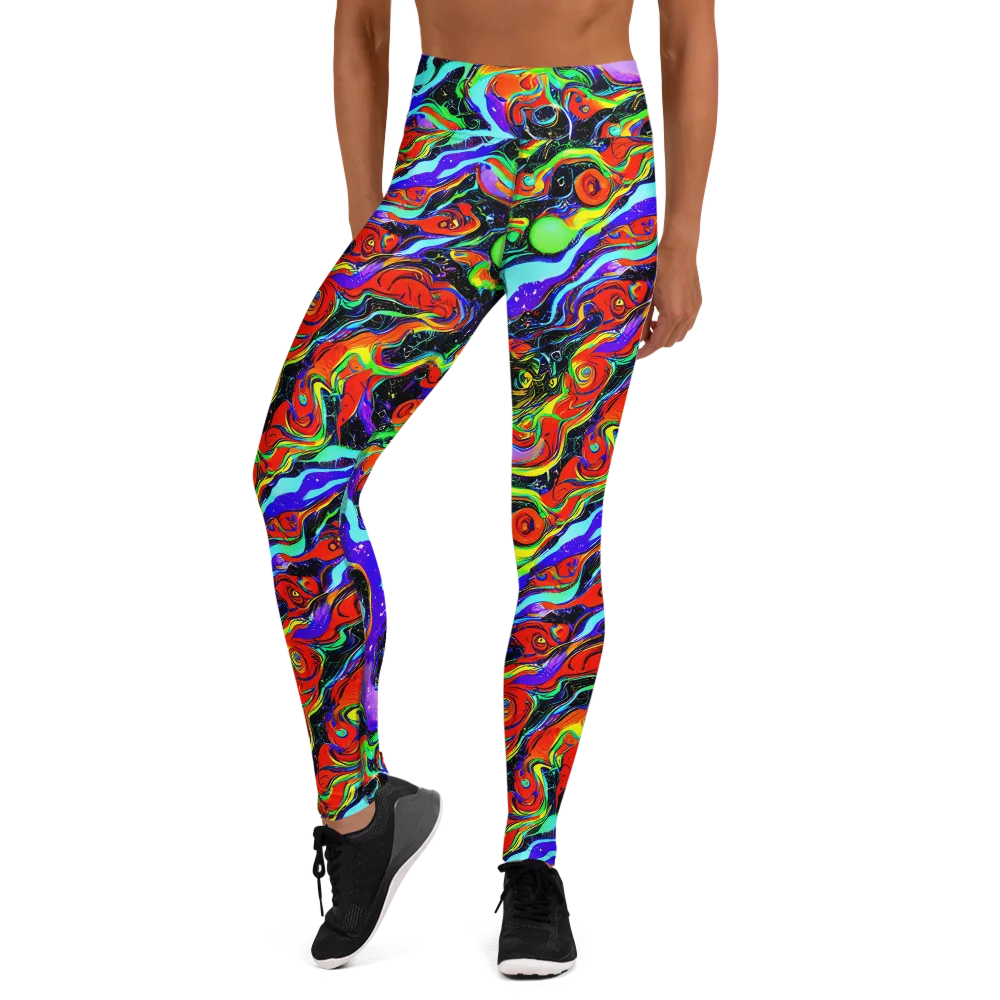 Radiant Undertow on Yoga Leggings — Front