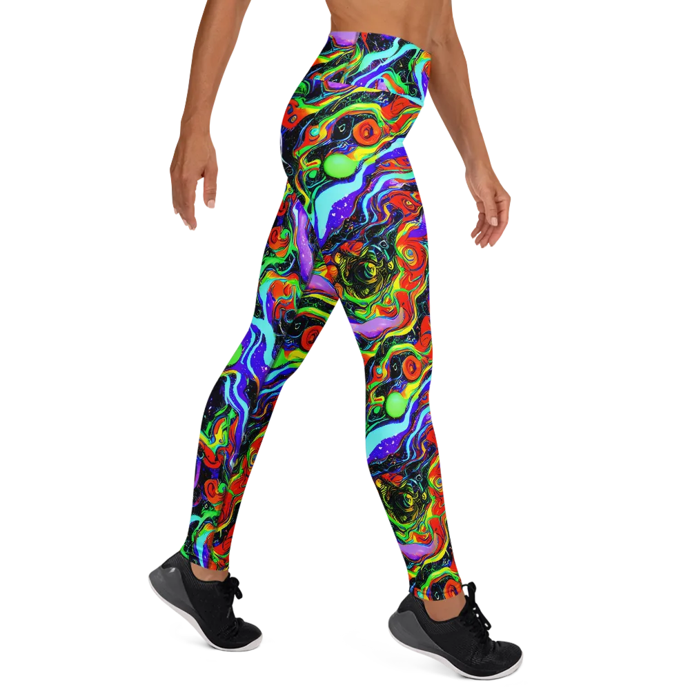 Radiant Undertow on Yoga Leggings — Right
