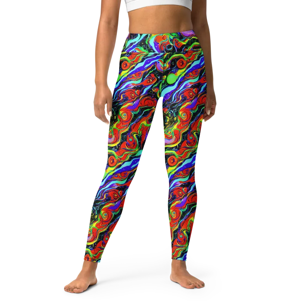 Radiant Undertow on Yoga Leggings — Front
