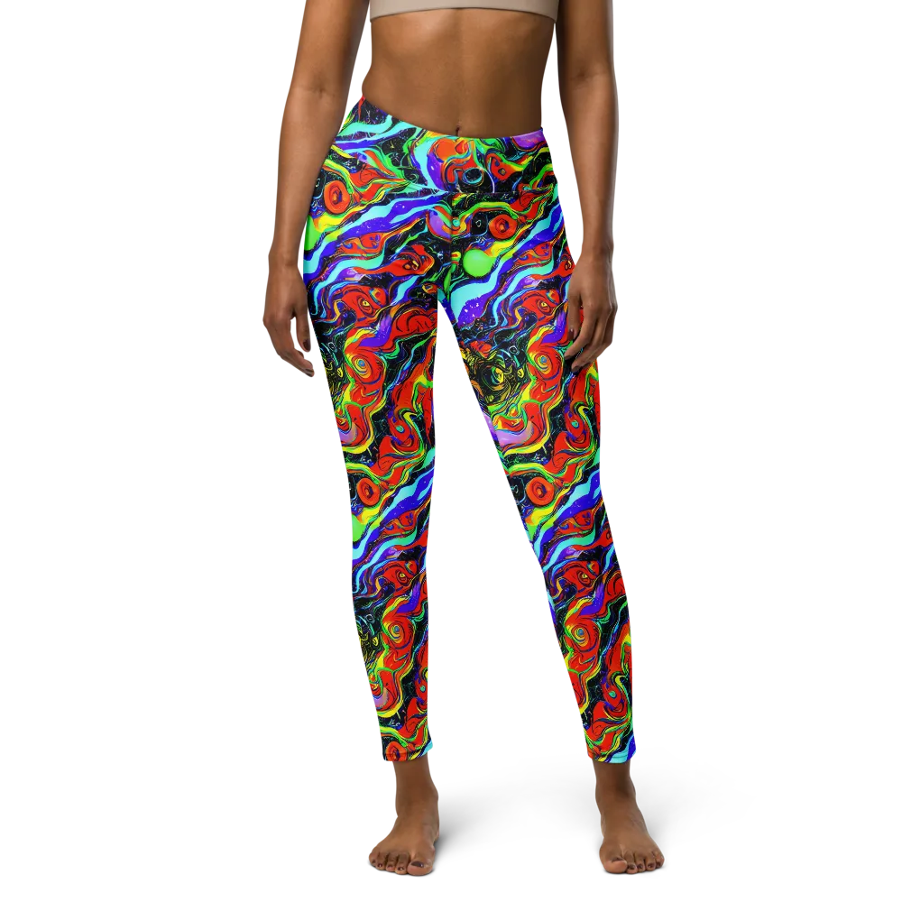 Radiant Undertow on Yoga Leggings — Front