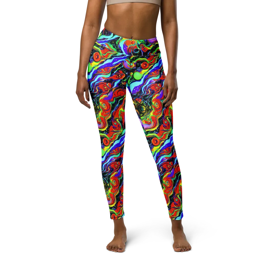 Radiant Undertow on Yoga Leggings — Front