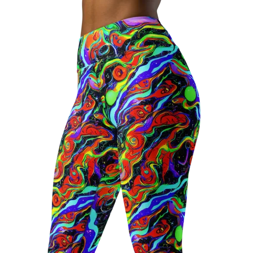 Radiant Undertow on a Yoga Leggings