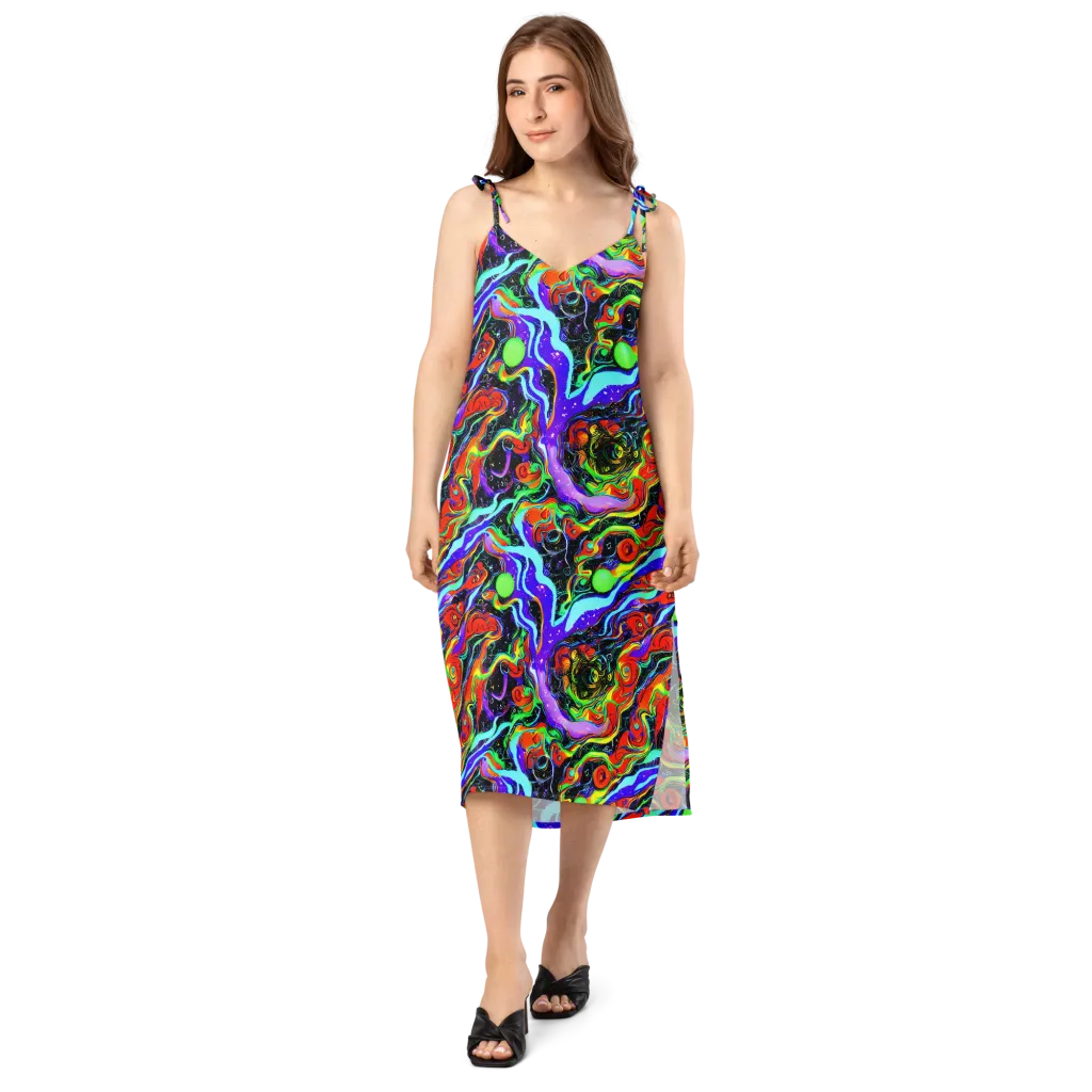 Radiant Undertow on Slip Dress — Front