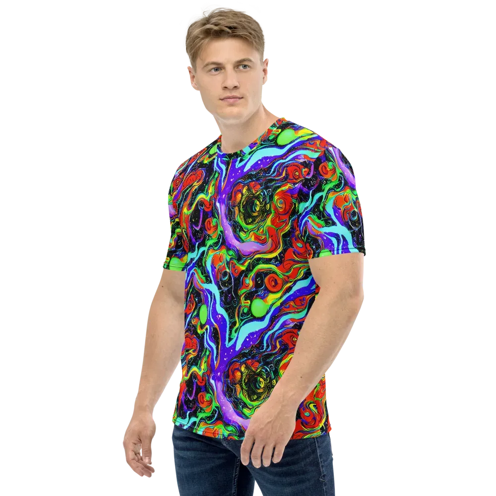 Radiant Undertow on Men's Crew Neck T-Shirt — Left