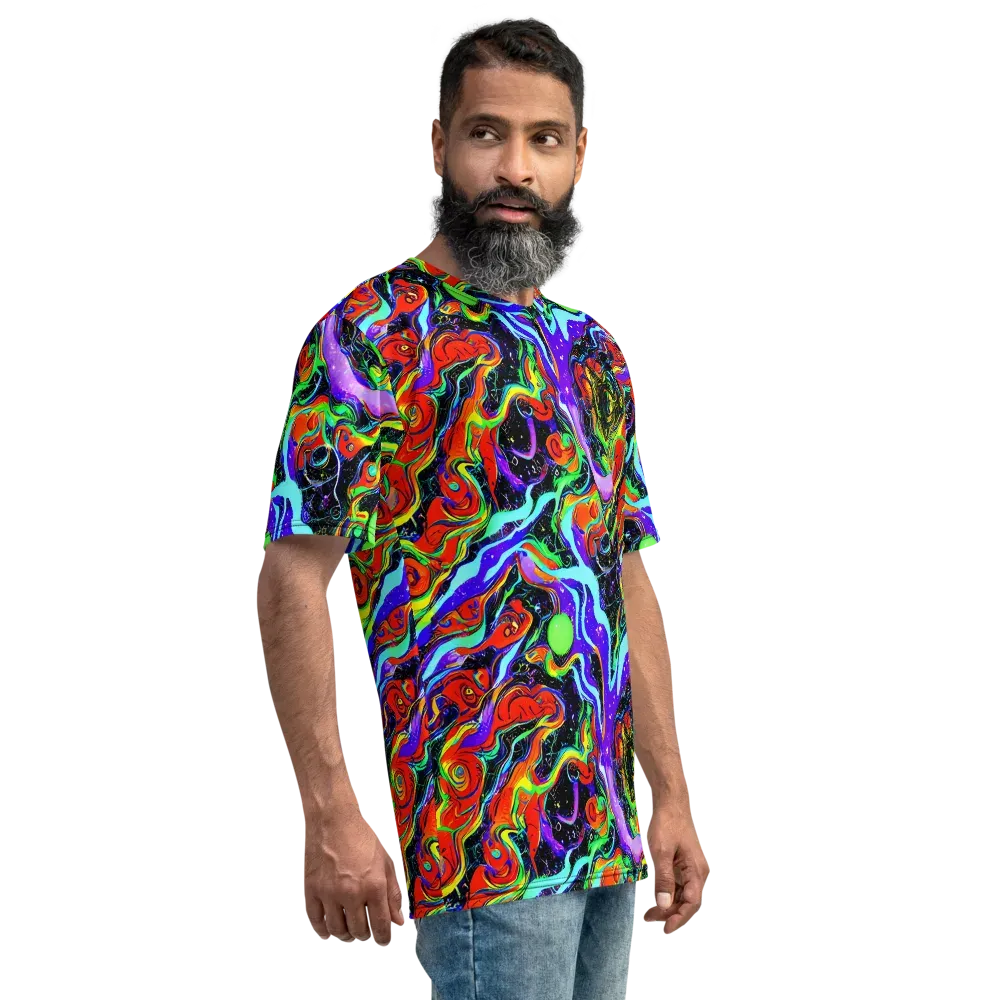 Radiant Undertow on Men's Crew Neck T-Shirt — Right
