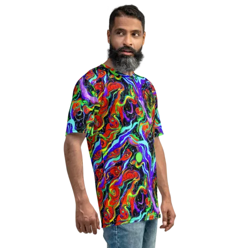 Radiant Undertow on a Men's Crew Neck T-Shirt