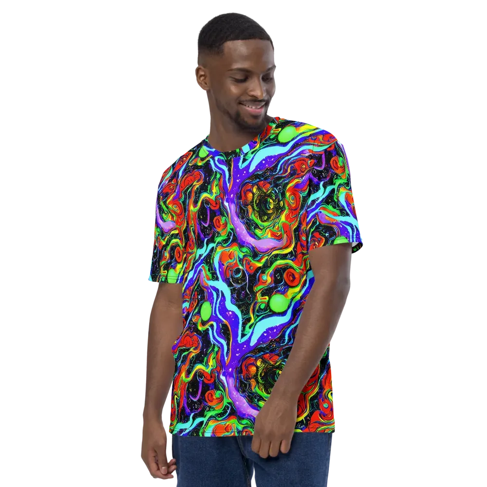 Radiant Undertow on Men's Crew Neck T-Shirt — Left